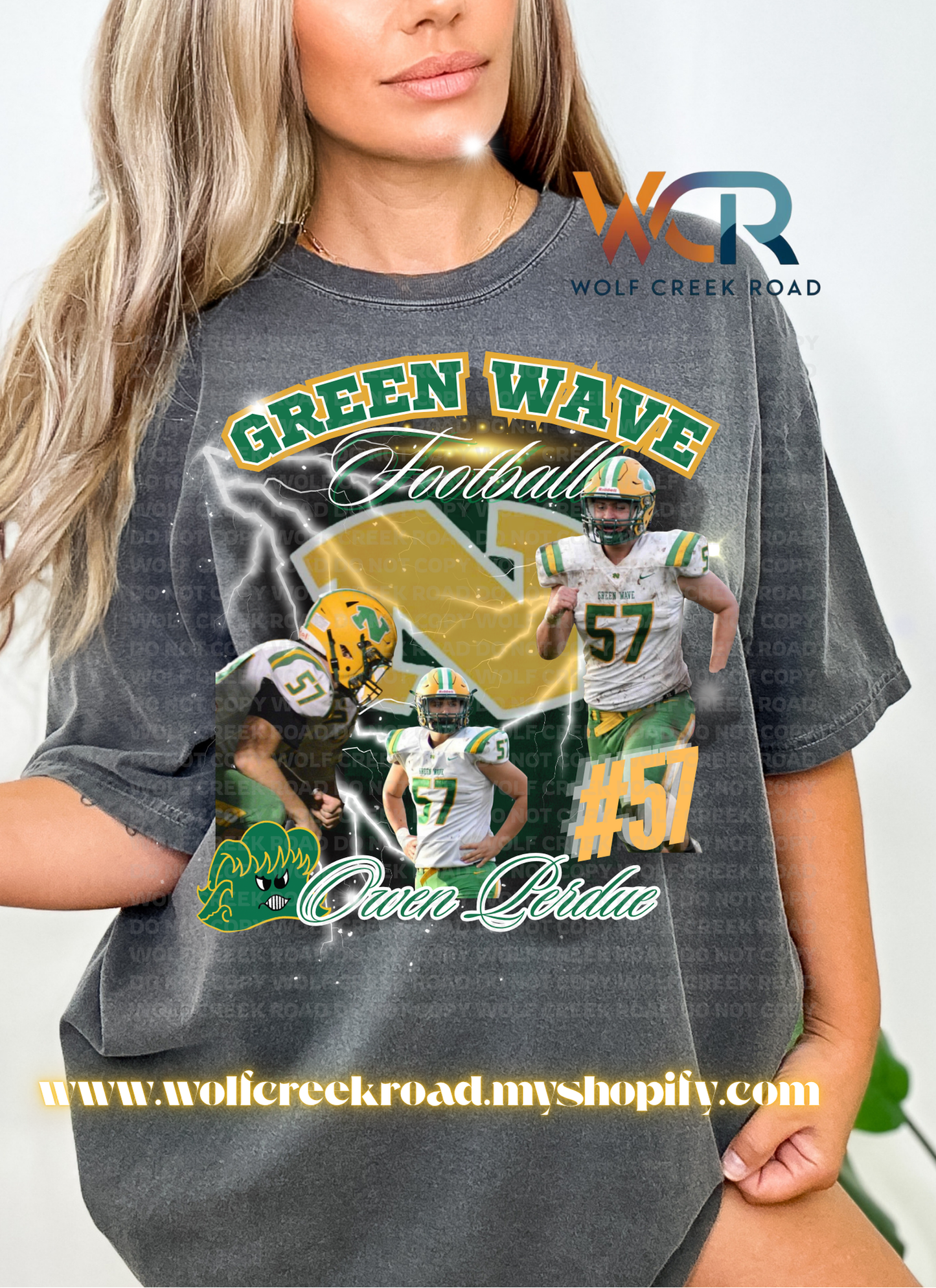 Custom Football Photo Shirt - ANY TEAM ANY COLOR - COMFORT COLORS OR SOFTSTYLE