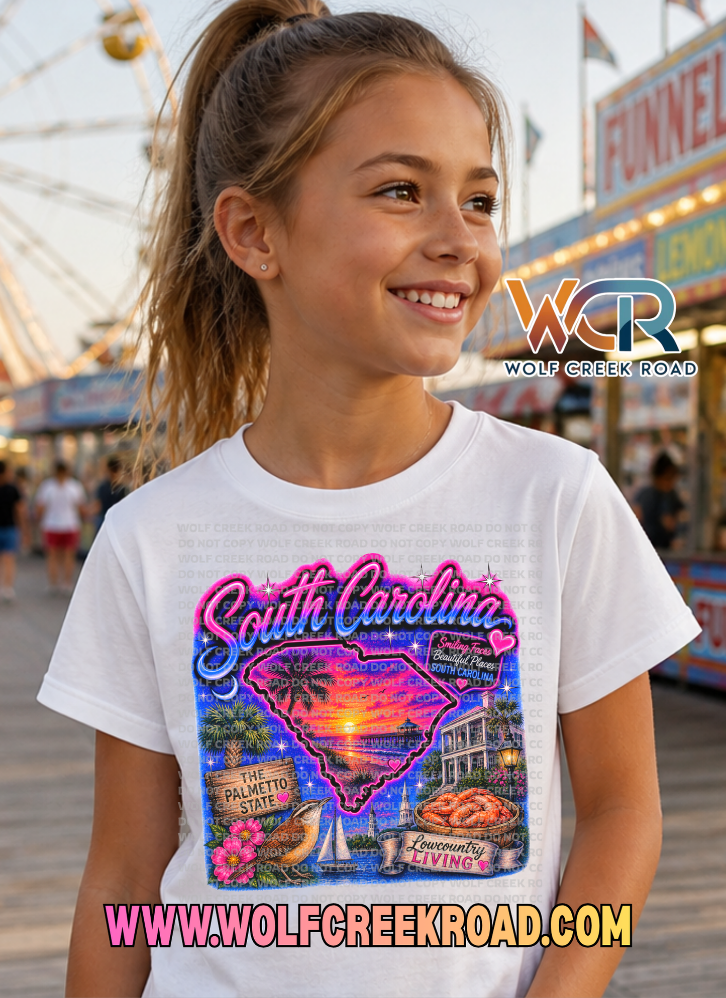 Vintage Airbrush State Souvenir Tee 🌴🎡