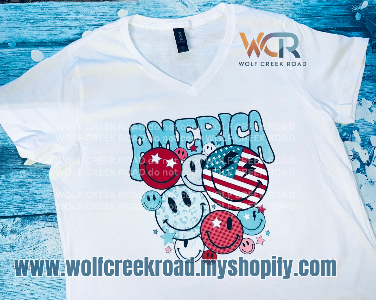Smiley 4th Of July Short Sleeve T