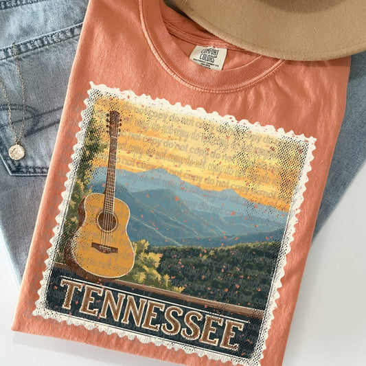 Tennessee Vintage Style Postage Stamp Comfort Colors Tshirt