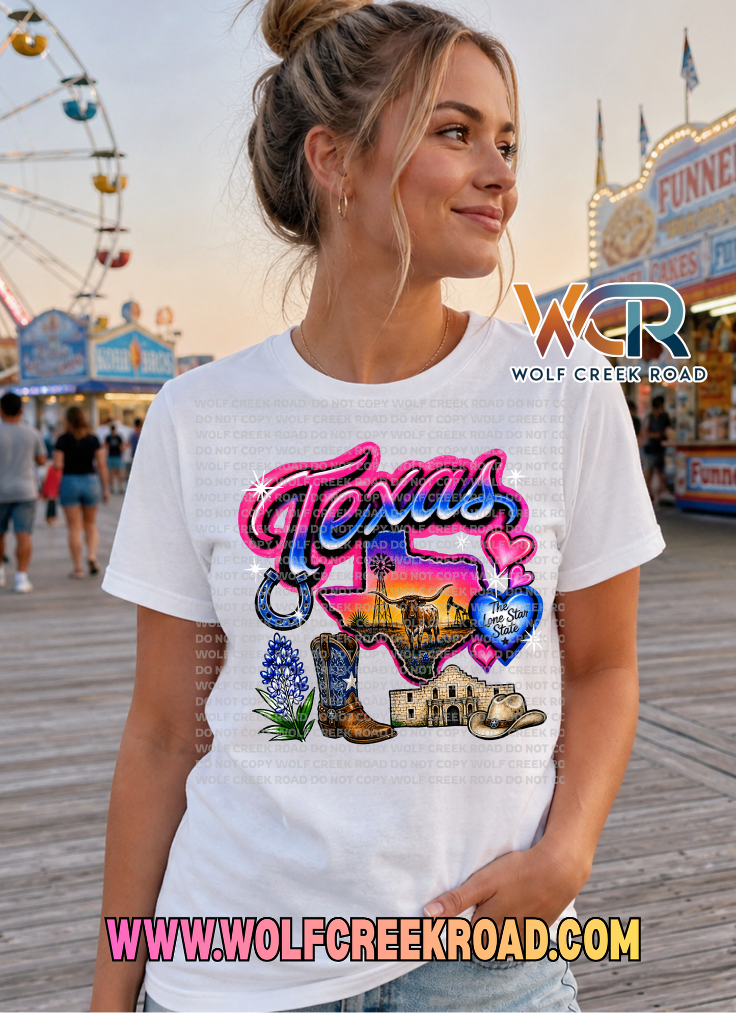 Vintage Airbrush State Souvenir Tee 🌴🎡