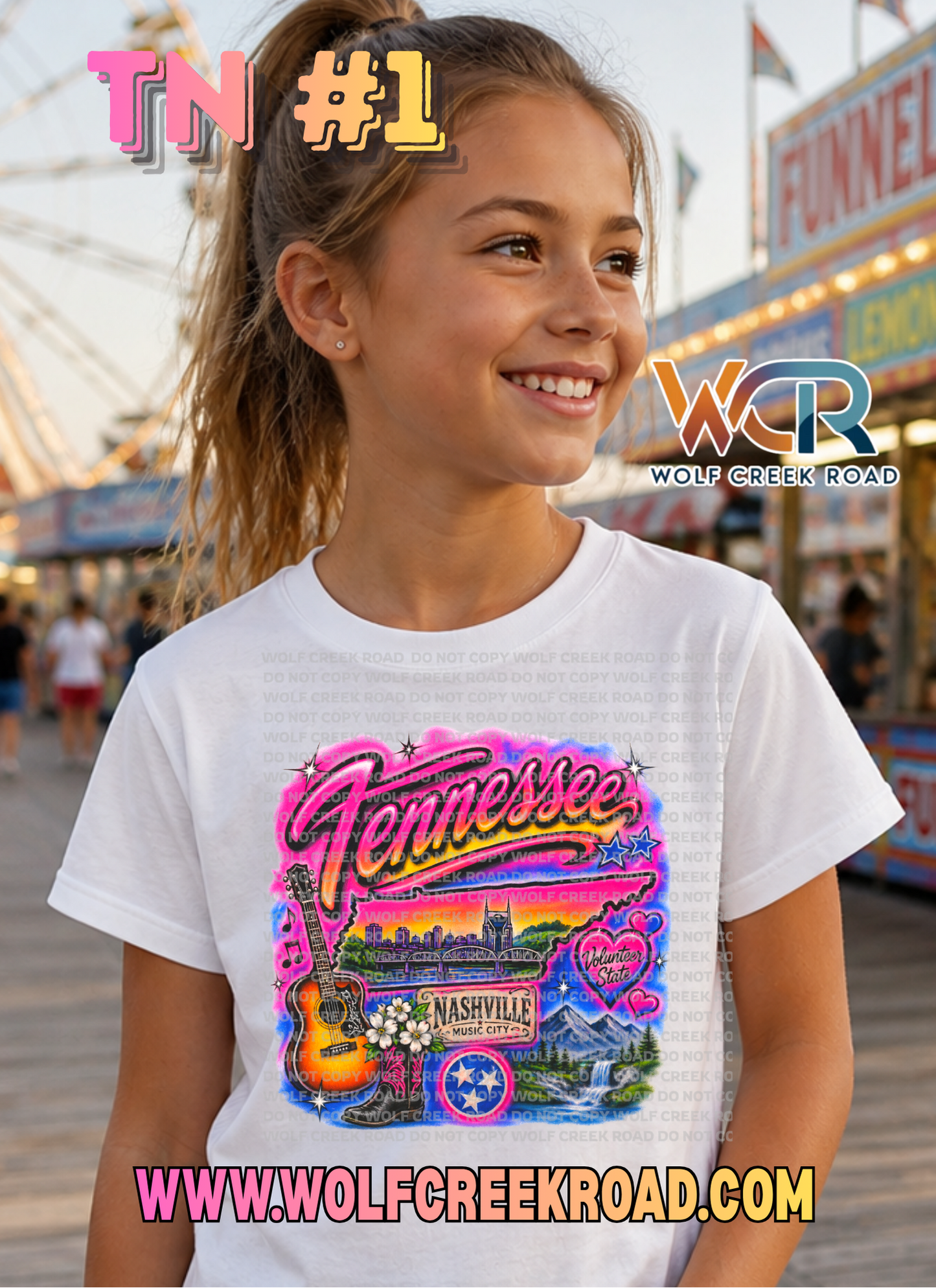 Vintage Airbrush State Souvenir Tee 🌴🎡