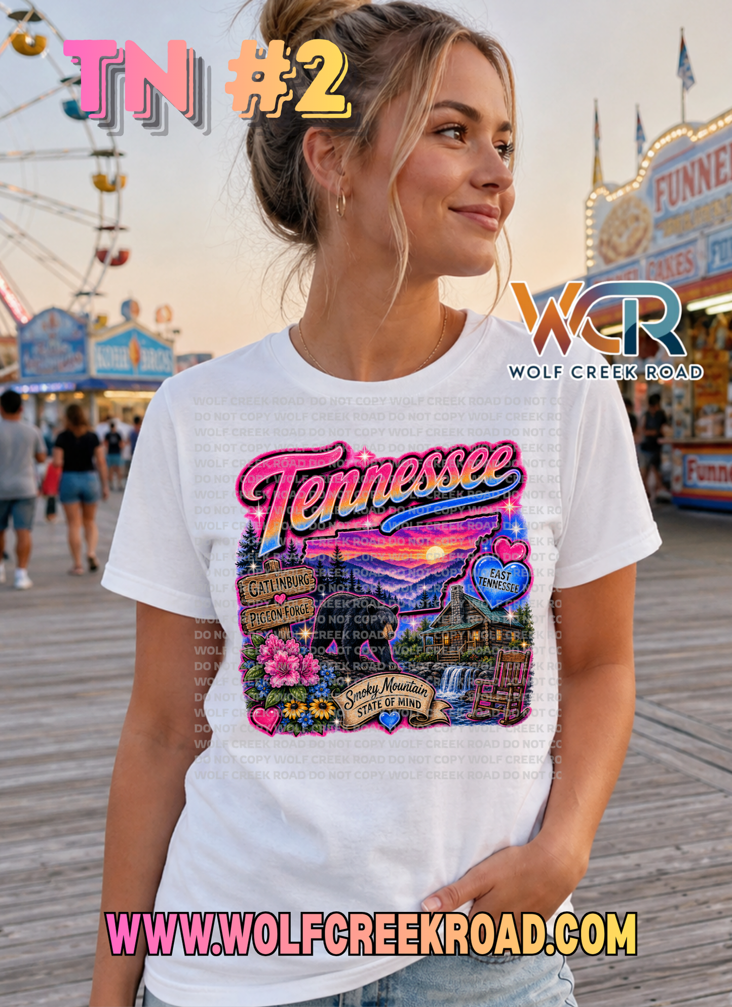 Vintage Airbrush State Souvenir Tee 🌴🎡