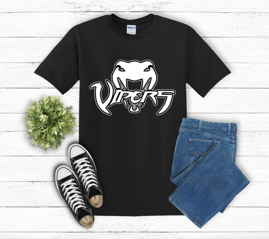 Vipers Team Logo Fan Short Sleeve Tshirt With Or Without Name & Number