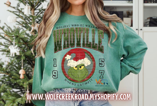WHOEVILLE COMFORT COLORS or Softstyle Crewneck Sweatshirt