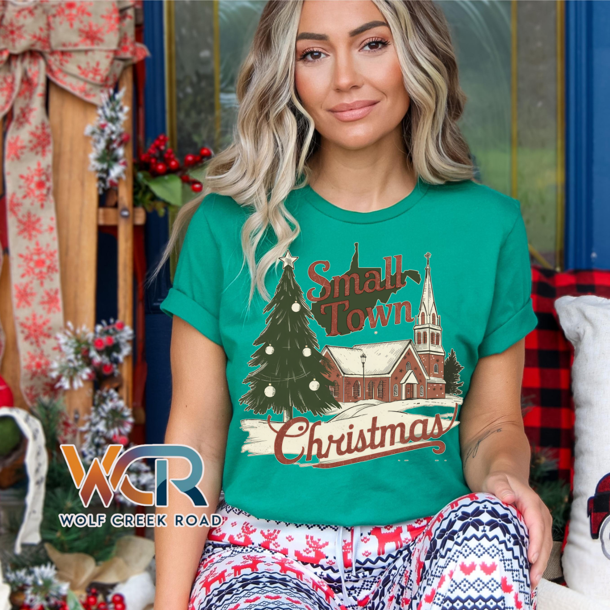 Small Town West Virginia Christmas COMFORT COLORS OR SOFTSTYLE Shirt