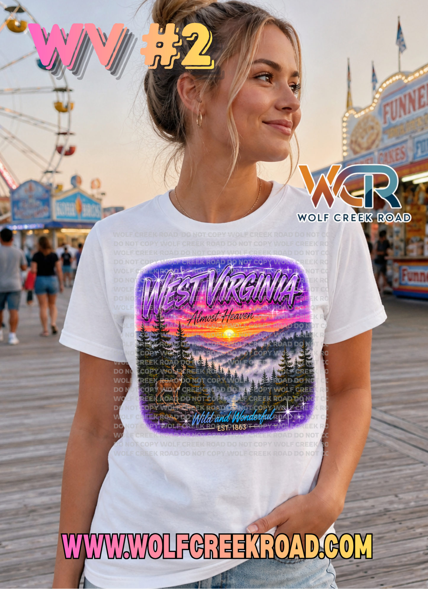 Vintage Airbrush State Souvenir Tee 🌴🎡