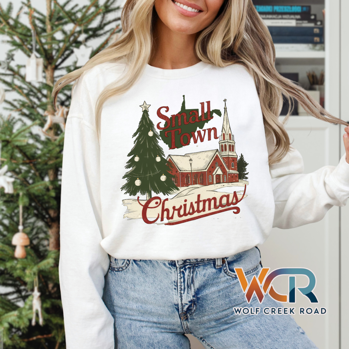 Small Town West Virginia Christmas COMFORT COLORS OR SOFTSTYLE Shirt