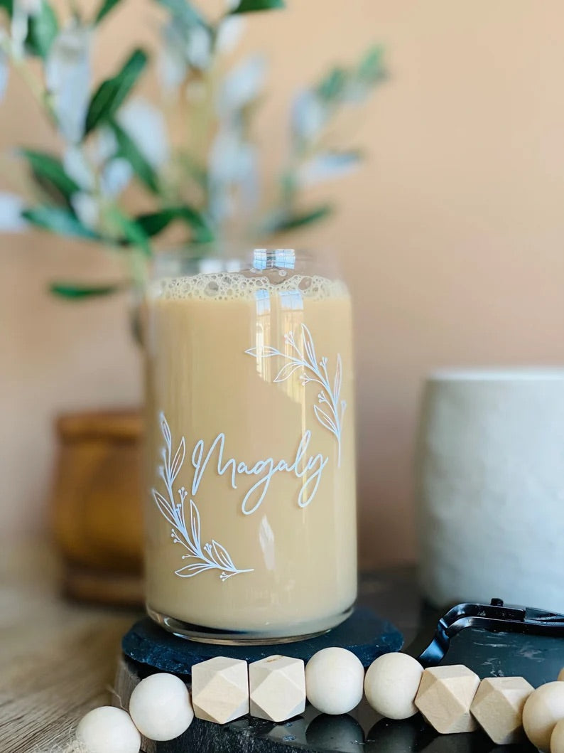 Personalized Iced Coffee/Beer Can Glass