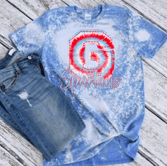 Tie Dye Giles Spartans “G”