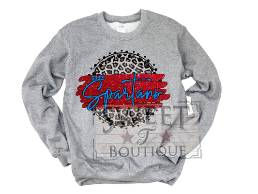 Giles Spartans Brush Strokes Crew Neck Sweatshirt