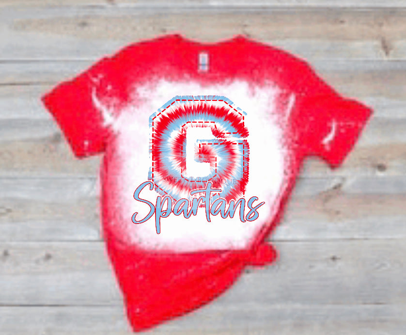 Tie Dye Giles Spartans “G”