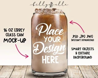 Personalized Iced Coffee/Beer Can Glass