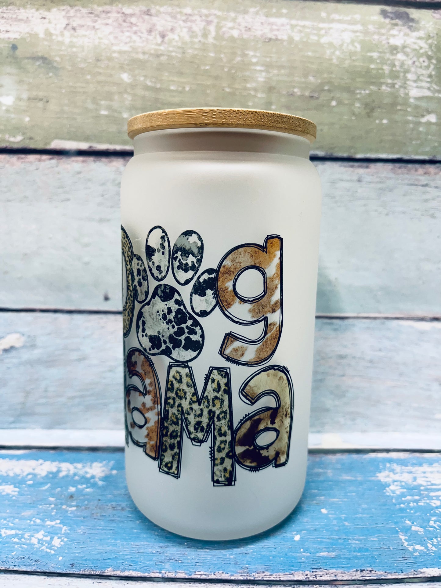 16 Oz Dog Mama Iced Coffee Creek Can Glass